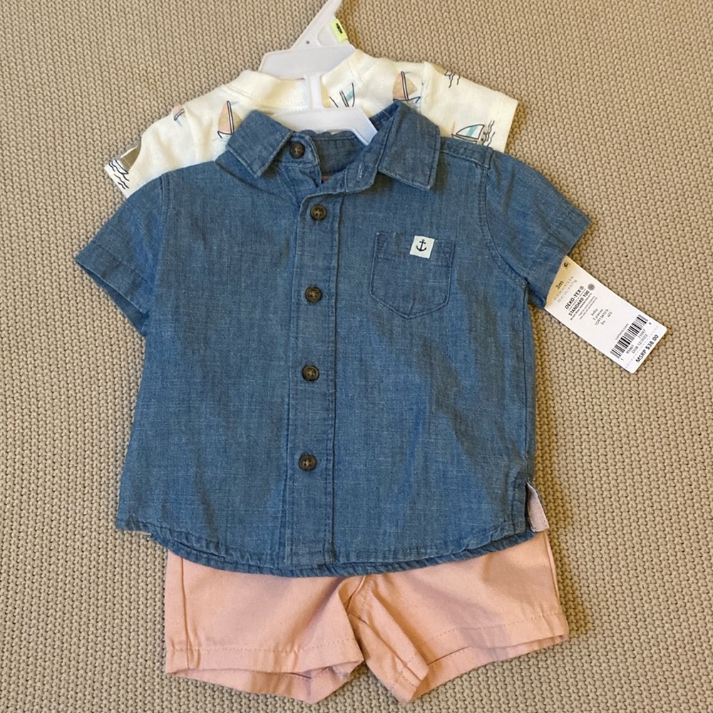 3 piece baby boy Carter set